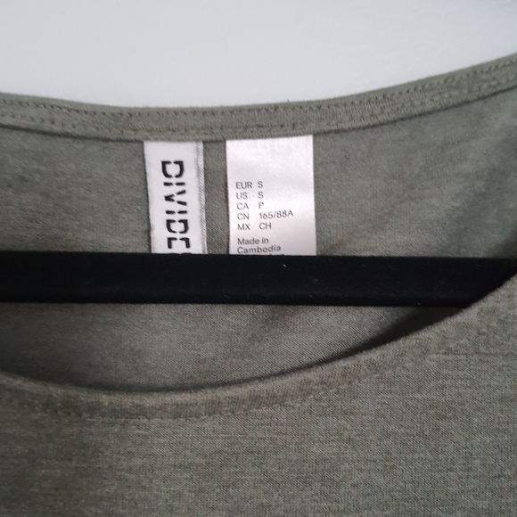 Divided Olive Green Basic T Shirt Top - Picture 4 of 4